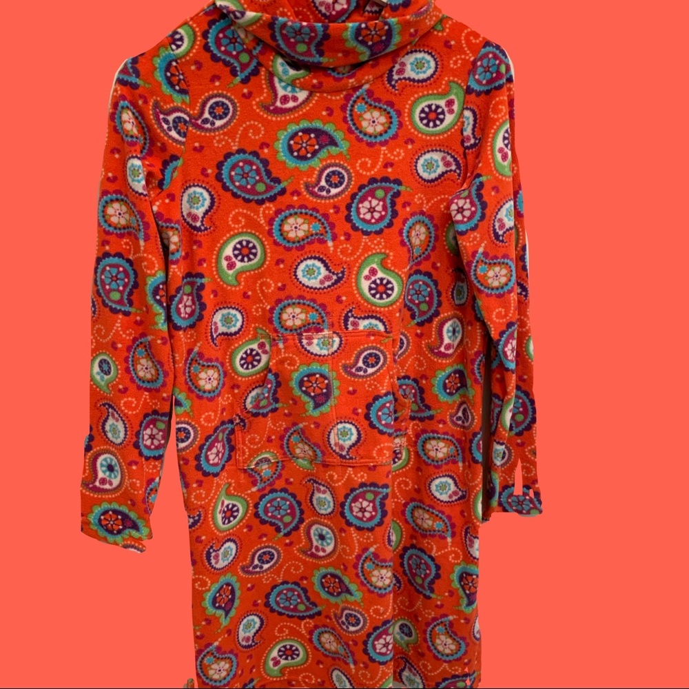 Hanna Andersson Velour Paisley Dress Size 14-16